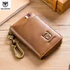 BULLCAPTAIN Genuine Leather Men's Key Card Bag High-quality Multi-function Key Box Car Key Chain Wallet Mini Card Bag Key Clip