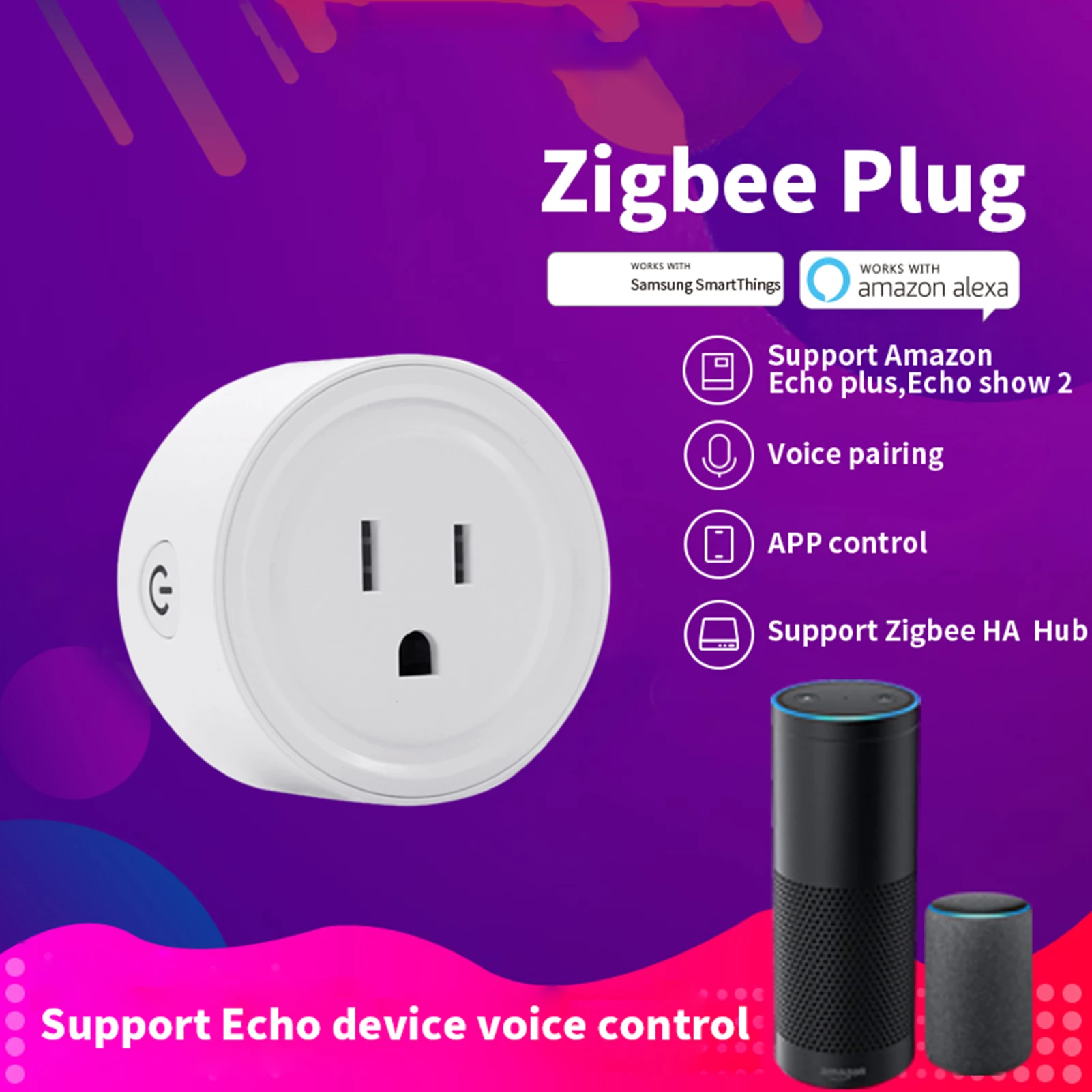 Smart Plug Mini Heavy Duty Smart Plug WiFi Socket Works With Google Home Smart Home Wi-Fi Outlet Voice And Remote Co