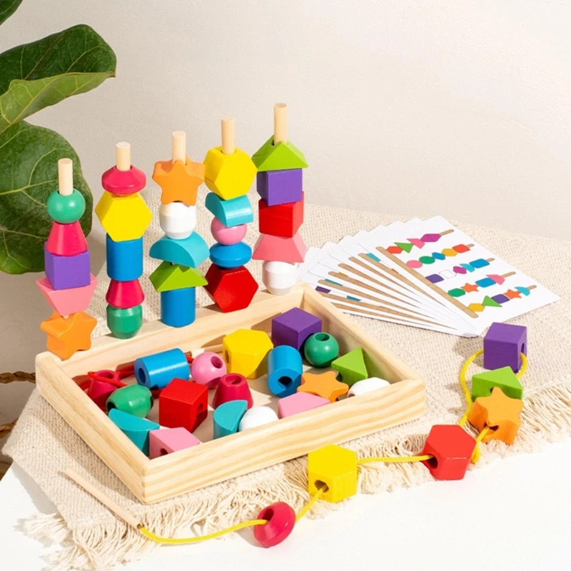 

Educational Toy for Kids Column Blocks Geometric Cognition Stacking Block Toy