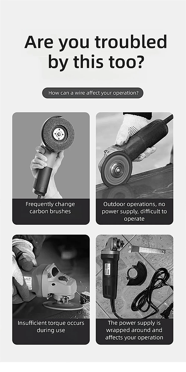 Brushless Angle Grinder Multi-functional Cordless Grinder Wireless grinding cutt