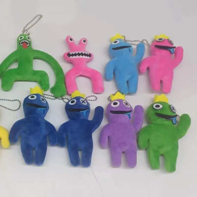 새로운 레인보우 프렌즈 플러시 장난감 열쇠 고리 인형, 어린이 장난감 애니메이션 Peluche 열쇠 고리 홀더 자동차 가방 액세서리 선물