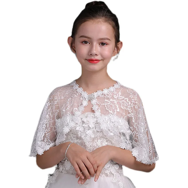 여아 레이스 아우터 봄 여름 한국 스타일 아동 숄 어린이 햇빛 가리개 오픈 가디건 상의