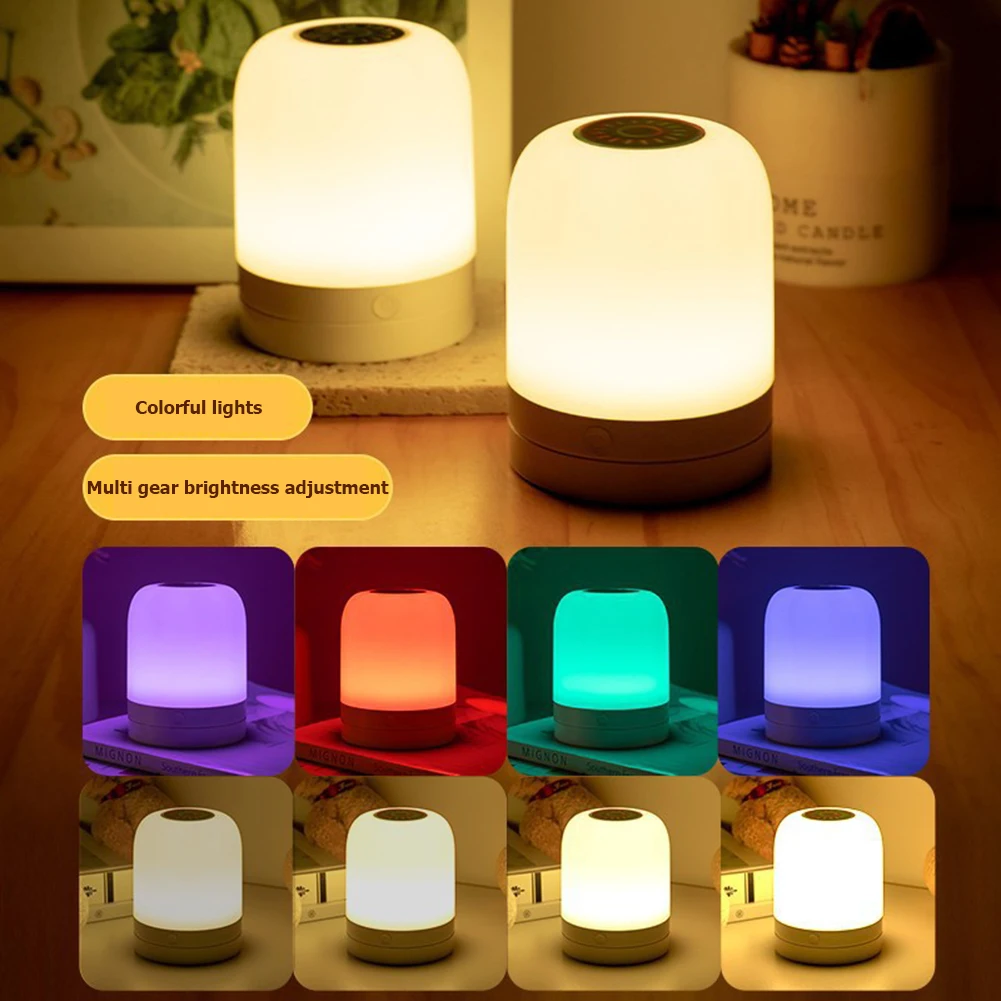 USB Smart Night Light Touch Sensor Bedside Table Lamp Bedroom Sleep