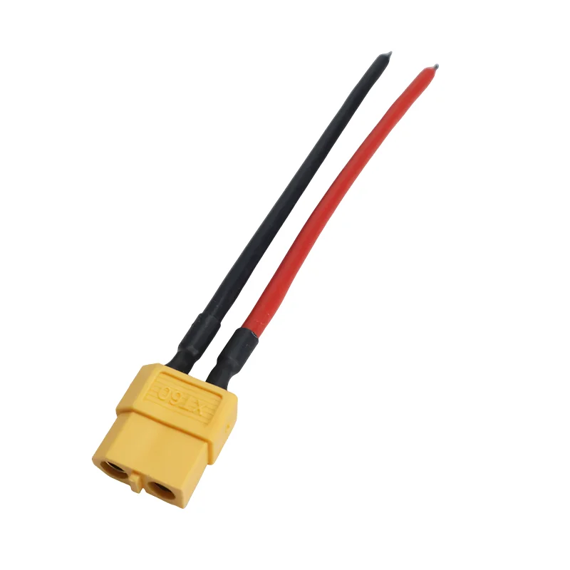 Connecteur mâle femelle de batterie XT60, 4 pièces, câble en Silicone de 10cm 14awg pour avion RC, batterie Lipo ESC FPV Drone étendre – Image 5