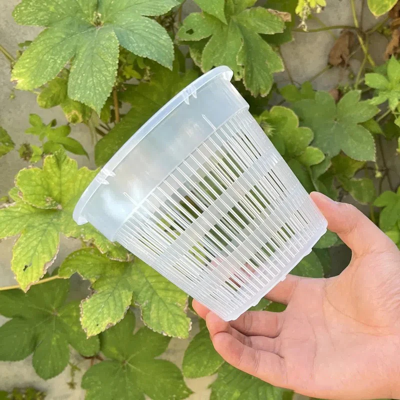 

11/14cm Mesh Pot Root Control Transparent Flowerpot For Orchid Flower Breathable Growth Container Garden Plastic Flower Pot