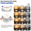 5pcs Led Surface Mounted CCT Spotlights Downlight 6W 10W 14W 20W 3000/4000/6500K Anti-glare Ceiling Lamp Foldable for BedRoom 4