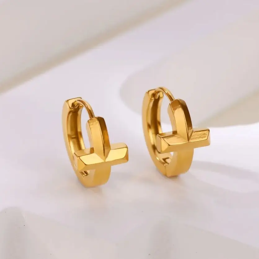 Stainless Steel Cross Earring For Women