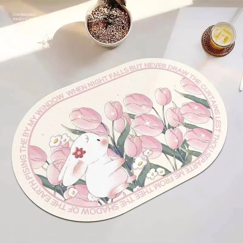 

2023 Daisy carpet, bathroom anti-skid mat, bedroom absorbent foot pad