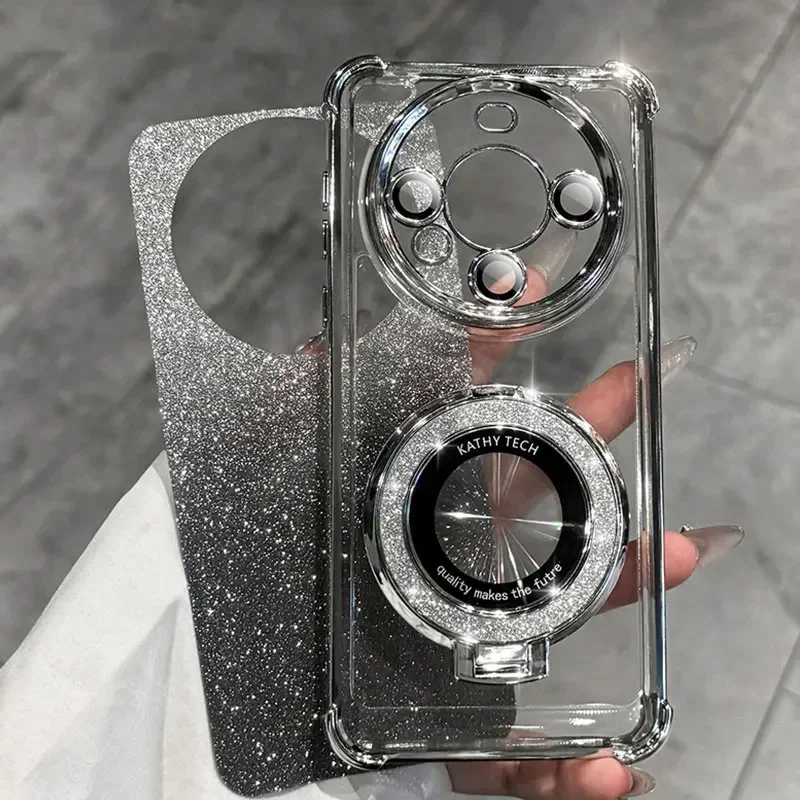 Luxury Magnetic Stand Case with Shiny Glitter and Shockproof Cover