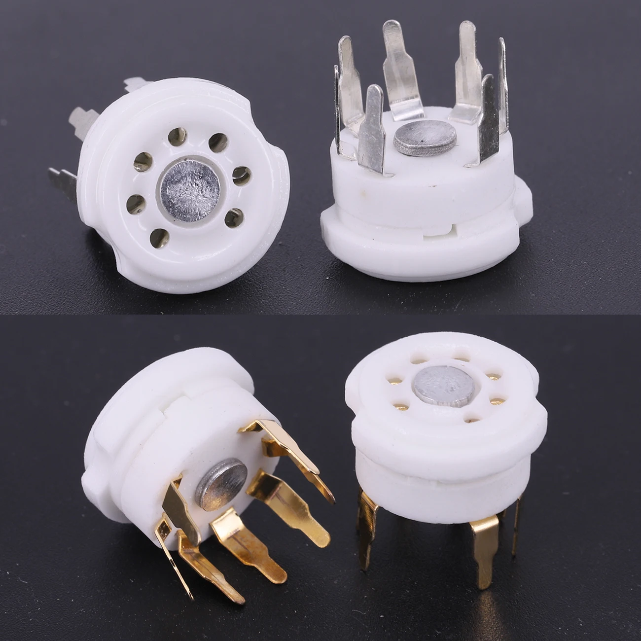 B7G 7PIN Tube Socket Ceramic Valve Base 5PCS For 6X4 6Z4 6AQ5 6J1 6J2 6J5 EC92 6H2 EAA91 EZ90 EF95 Tube Amplifier Audio HIFI DIY