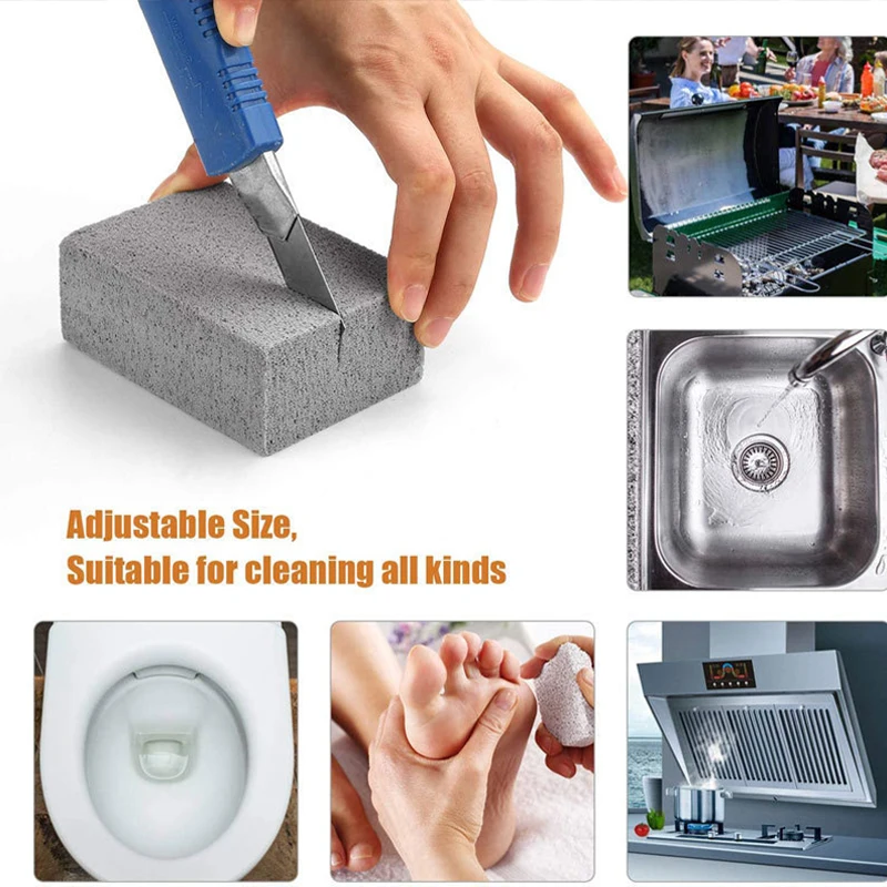 Home Outdoor Barbecue Cleaning Brick Baking Tray Tool Heat-resistant Cleaning Brick Baking Tray Floating Stone Brush