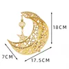 Ramadan Moon Star Hollow Golden Iron Tray Snack Comfit Fruit Storage Living Room Kitchen Festival Party Wedding Table Decoration 2