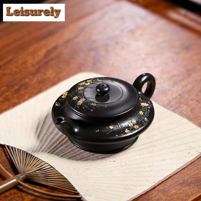 240ml Creative Yixing Purple Clay Teapots Handmade Pot Raw Ore Dahongpao Reducing Roasting Mud Kettle With Strainer Zisha Teaset
