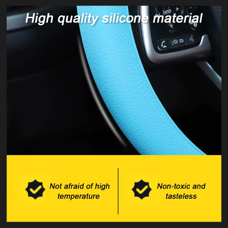 Silicone Car Steering Wheel Cover Anti Slip Protector