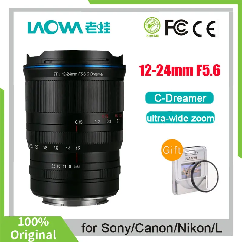 Venus Optics Laowa 12-24Mm F5.6 Obiettivo Zoom Full-Frame Ultra Grandangolare Messa A Fuoco Manuale Per Sony Fe/ Canon Rf/ Nikon Z/ Leica M/L