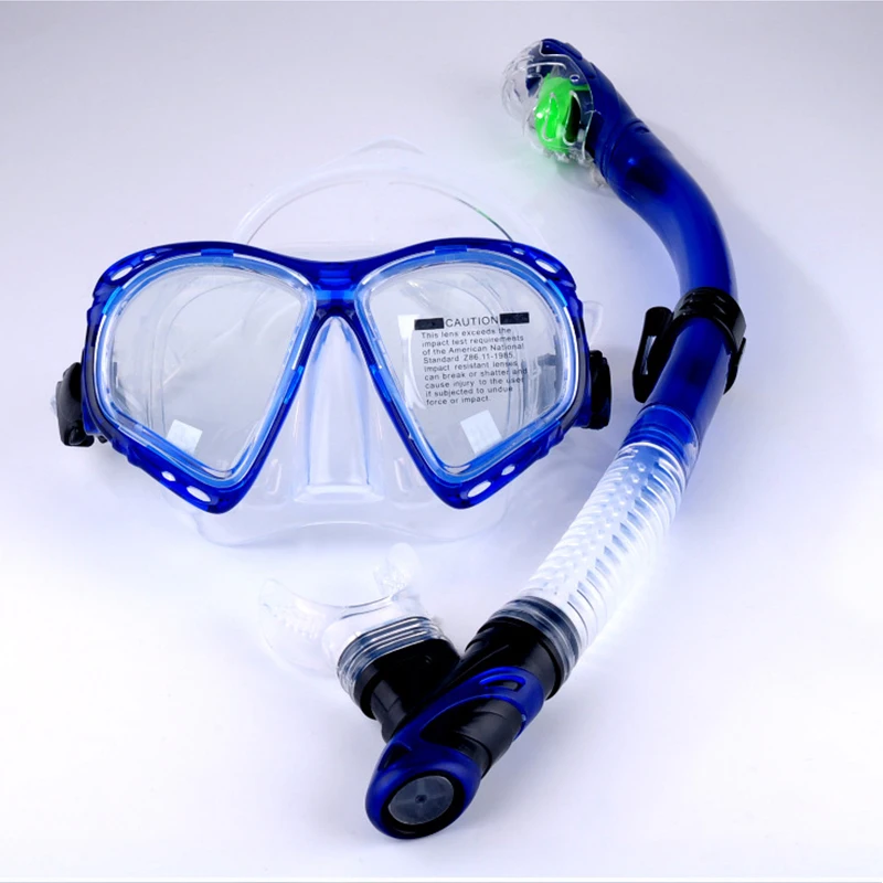 QYQ Professional diving mask seal waterproof full dry snorkel set