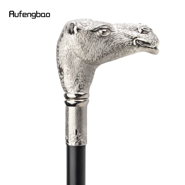 Silver Camel Head Walking Cane Fashion Walking Stick Gentleman Luxury Crosier  Knob Walking Stick 93cm - AliExpress