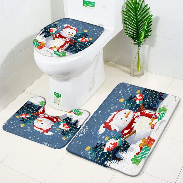 Winter Snow Covered The Forest Bath Mat Flannel Rug Anti-slip Floor Mat  Door Mat