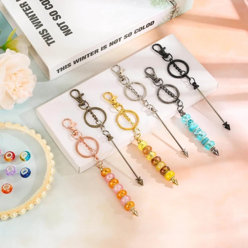 Metal Head Keychain Unique DIY Beading for Fashionable Key Accessories  Alloy Mobile Phone Accessories Pendant