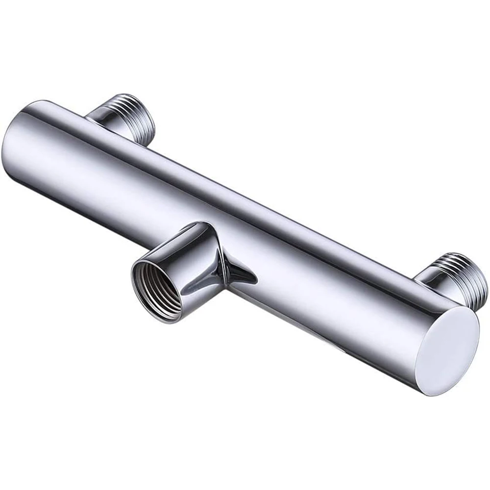 Shower Head Double Outlet Manifold Diverter for Dual Sprayer Shower Arm Chrome/Brushed Nickel