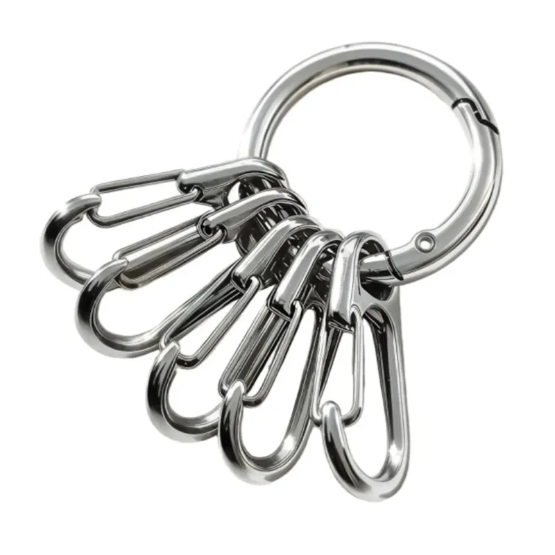 Metall-O-Ring-Federverschlüsse mit 5 Stück Hakenverschlüssen für DIY Öffnbare Runde Karabiner Schlüsselanhänger Clips Hakenverschlüsse Zubehör