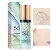 3color Sunscreen Isolation Cream Anti-UV Moisturizing Makeup Primer Face Contour Concealer Base Cream Brighten Even Skin Color 2
