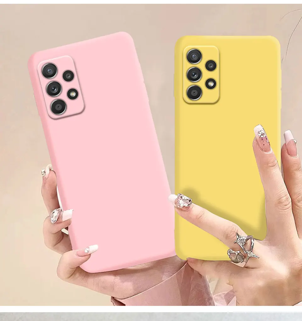 Liquid Silicone Soft Case for Samsung Galaxy A52 A72 A13 A23 A33 A53 A73 A04 A04S A04E A14 A24 A34 A54 A22 A32 5G Cover Fundas