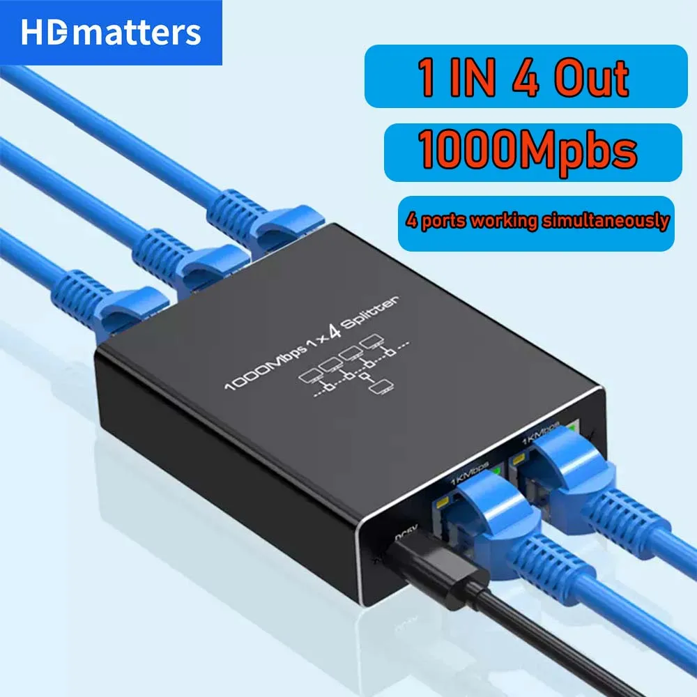 Divisor-Ethernet-para-PC-Laptop-Divisor-de-Rede-1-em-4-out-1x1x2-100m ...