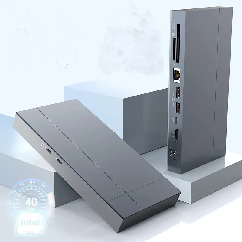 Ricarica 135W Cfast 2.0 4.0 Usb 3.1 Gen 2 Gigabit Ethernet 8K Display 40Gbps Thunderbolt 3 Docking Station