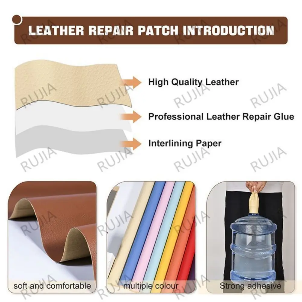 20cmx10cm Self Adhesive Leather Perfect Repair Patch For Sofa Car Bed Furniture Seat Fix Mend PU Leather Sticker Refurbishing