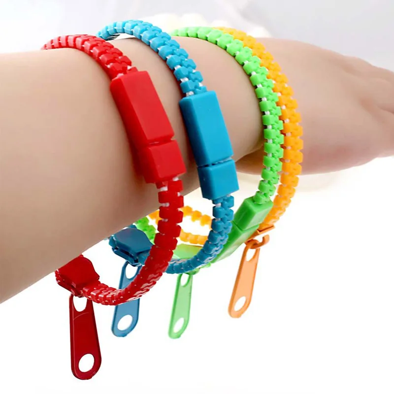 Zipper Bracelet Sensory Fidget Toy Anti Stress Toy Fidget Toy Finger Sensory Toy For Kids Party Favors Classroom Prizes ADHD Autism Therapy