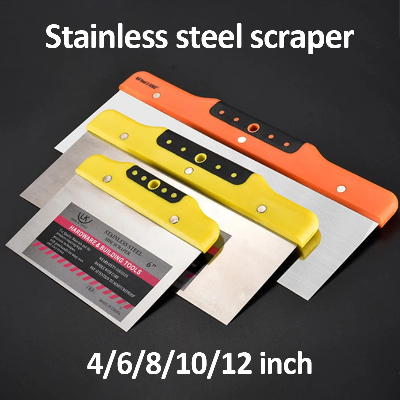 Stainless Steel Putty Knife Paint Tool Plaster Shovel Filling Spatula Hand Tool for Wall Repairing