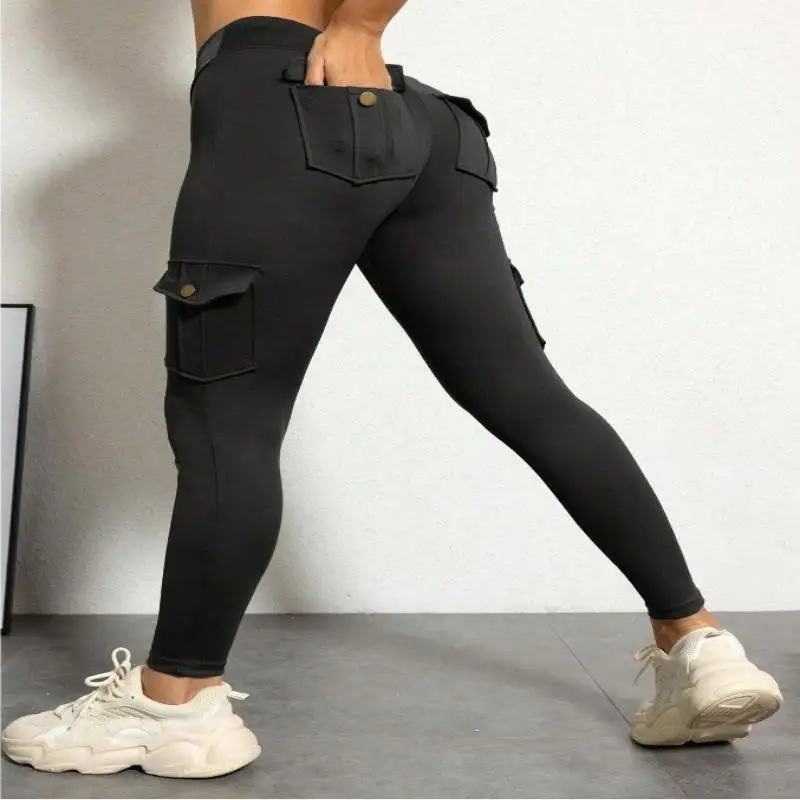Yoga Pants Sports Pants Women Solid Color High Waisted Fitness Yoga Pants