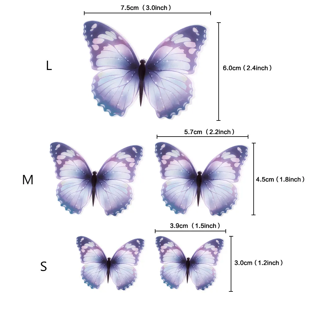 Elegant Butterfly Cake Toppers - Decorative Flags