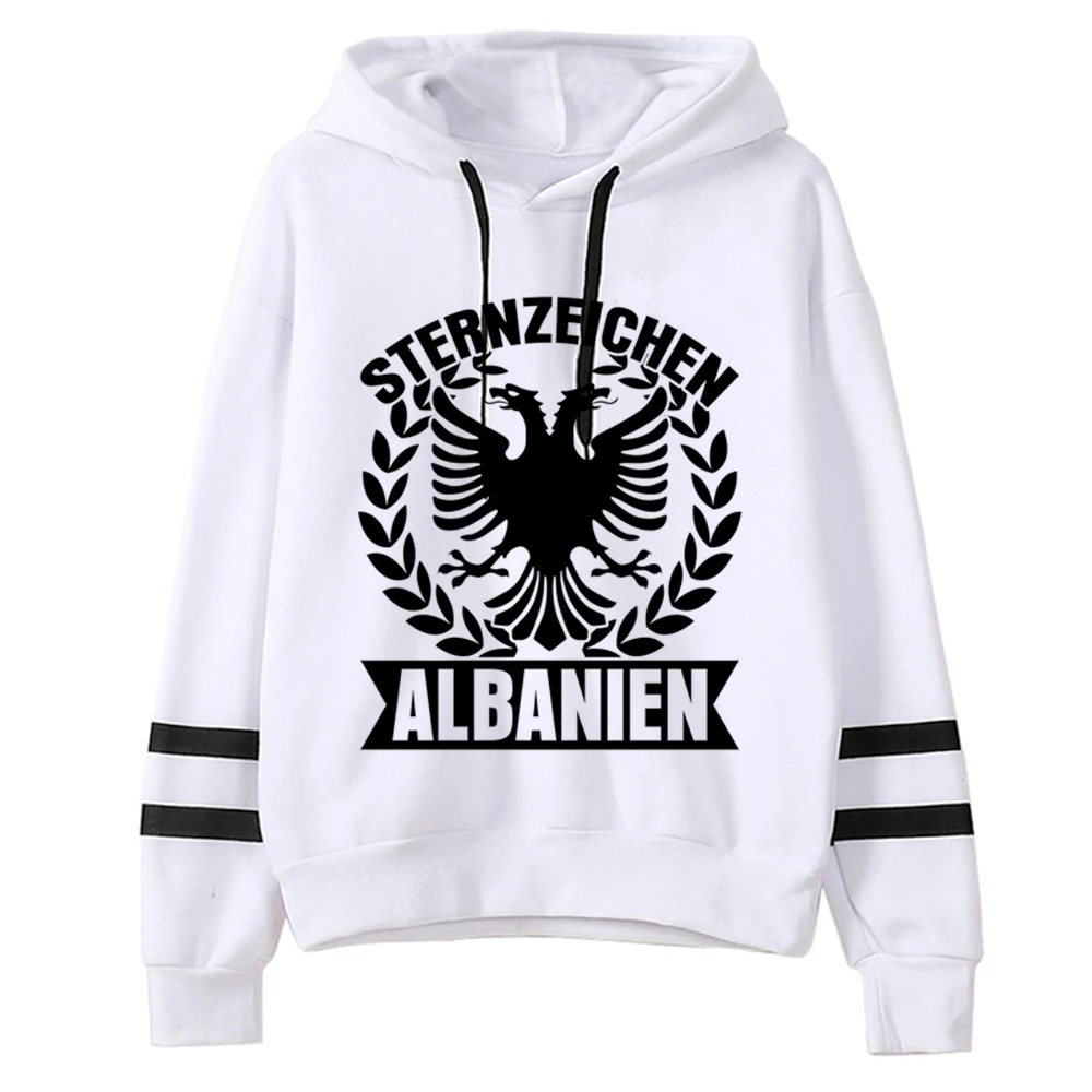 

Женские зимние толстовки с капюшоном в стиле Албании, женская уличная одежда, спортивный костюм