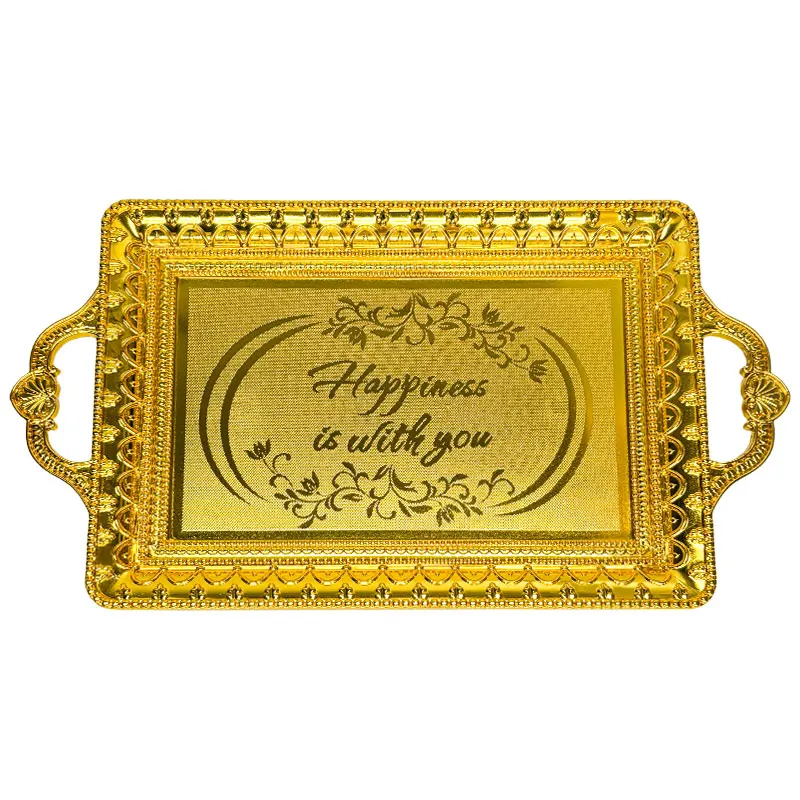 European Style Golden Fruit Platter, Creative High Aesthetic Tray, Living Room Decoration, Banquet Display, Light Luxury