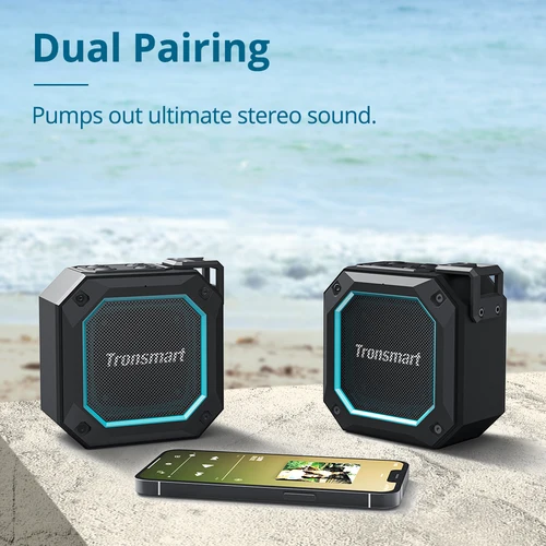 Tronsmart-그루브 2 스피커 휴대용 스피커, 블루투스 5.3, 진정한 무선 스테레오, 듀얼 EQ 모드, IPX7 방수, 샤워 용 3