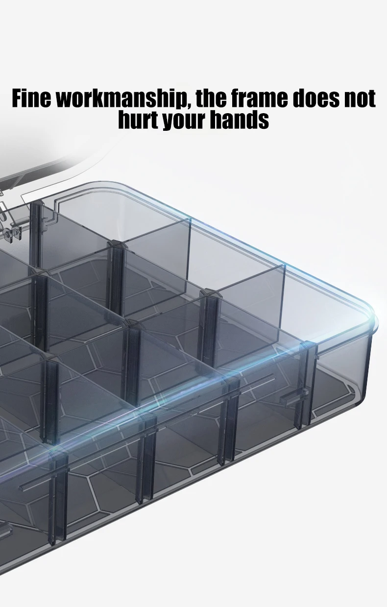 Multi-compartment box Transparent screw storage box Electronic component compartment box Small accessory tool compartment box tool chest trolley