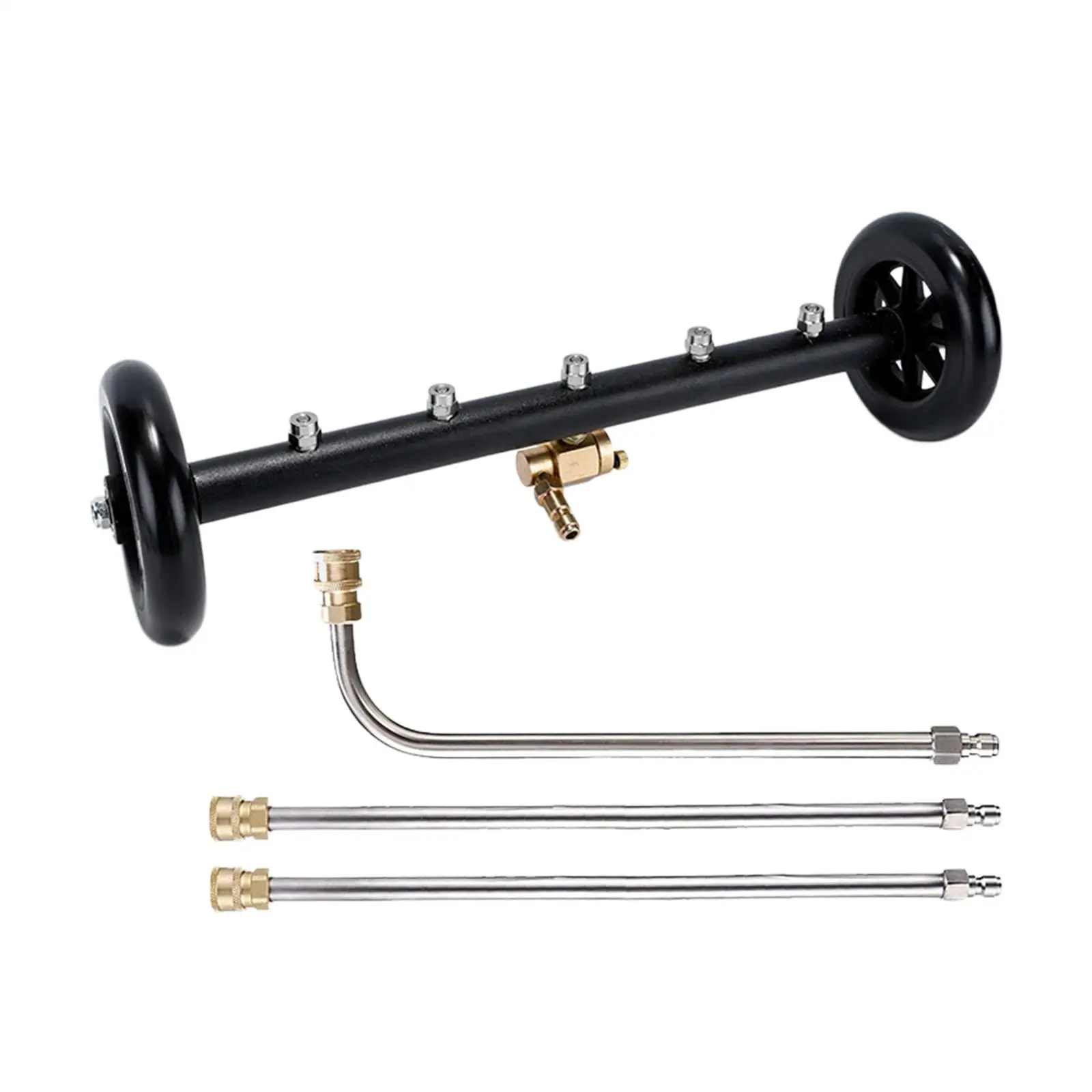 

18inch Undercarriage Cleaner 4000 PSI 1/4 inch Male Plug with 3 Extension wands Surface Cleaner for Indoors Sidewalks Outdoors