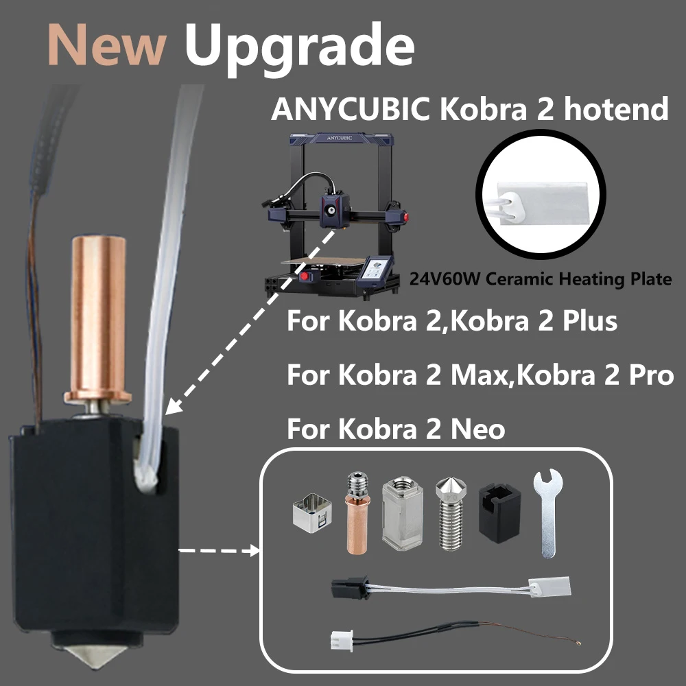 Repuestos Impresora 3d Kit Hotend Para Anycubic Kobra 2 - Repuesto Extrusora Impresora 3D Con 5 Boquillas Anycubic Kobra 2 Pro
