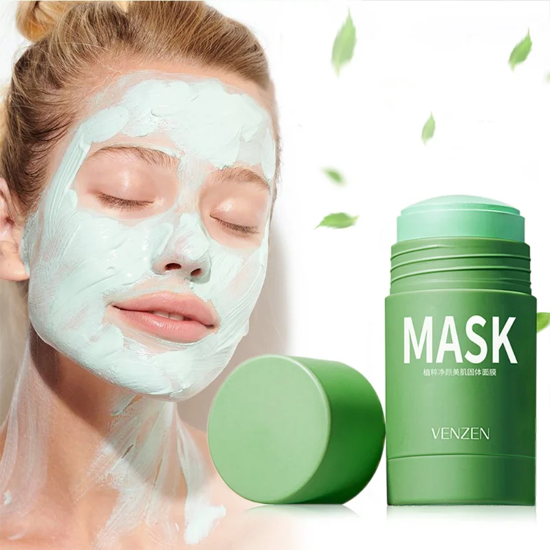 

Girl Green Tea Solid Mask Deep Cleaning Mud Mask Stick Oil Control Anti-Acne Masks Purifying Clay Stick Mask