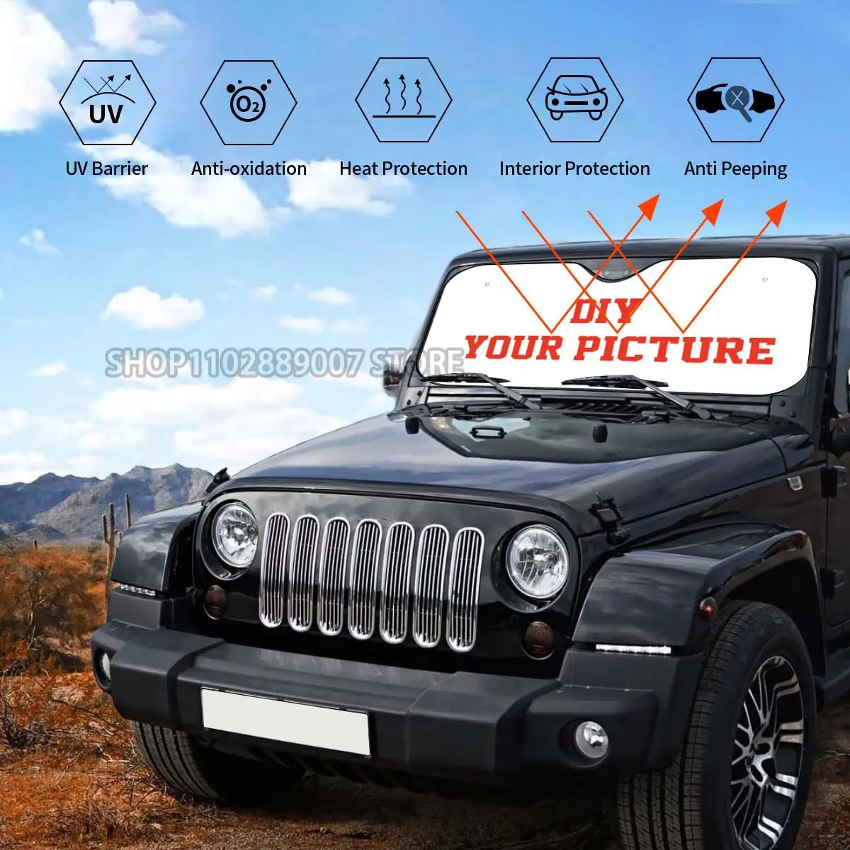 DIY Your Picture Windshield Sunshade Customized Aluminium Foil Car Window Windscreen Cover Sunscreen Curtain windshield sunshade car sunshade windshield sun shade