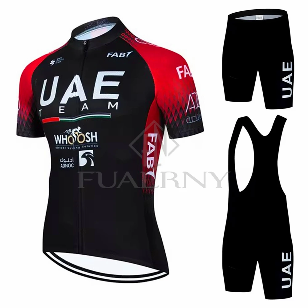 UAE Pro Bicycle Team Short Sleeve Ma&iacute;lllot Ciclismo Hombre Men's Summer Cycling Jersey Set Breathable Cycling Clothing Suit