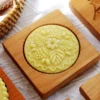 1PC Wood Cookie Molds with Flower Patterns, 3D DIY Carved Embossed Cookie Cutter Moulds for Baking, Fondant Cake Biscuit 4