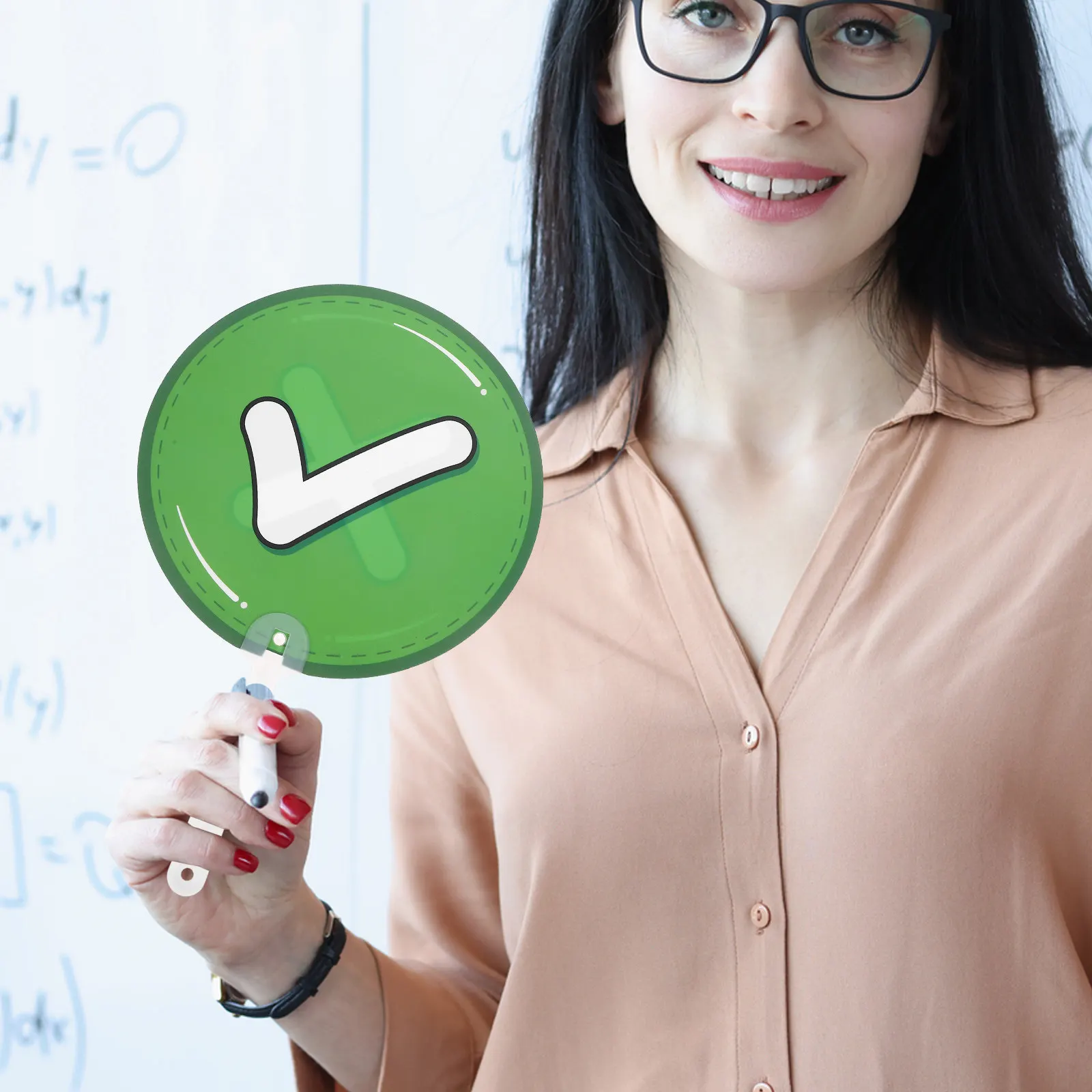 10Pcs 양면 휴대용 교실 투표 패들 보드 학생 피드백 플라스틱 교육 도구