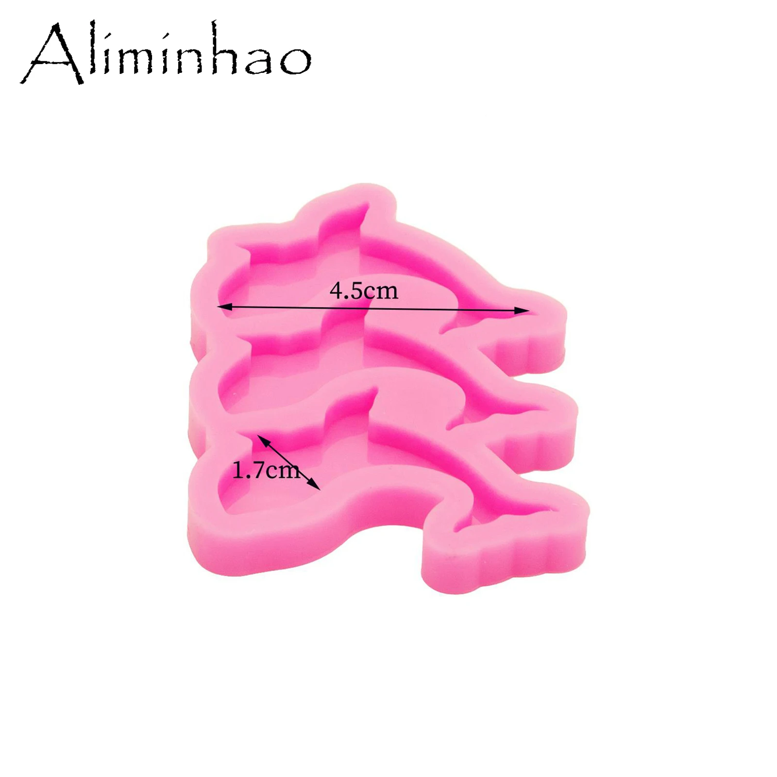 DY0265 Shiny Dolphin Silicone Molds DIY Epoxy Resin Craft Keychains Mould-Chocolate Fondant Cake Mould Silicone Mold