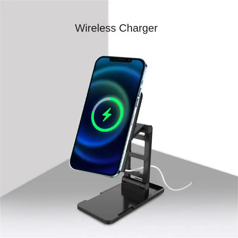 

RYRA Telescopic Adjustable Mobile Phone Holder Wireless Card Charging Slot Mobile Phone Bracket Desktop Folding Tablet Stand