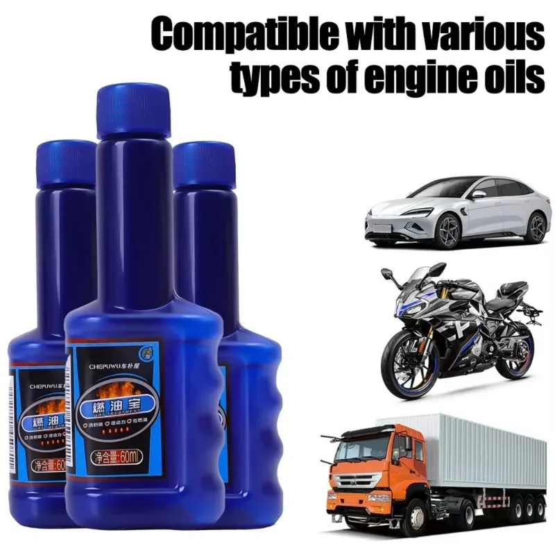 60ml Fuel Treasure Car Diesel Gasoline Additive Auto Fuel System Carbon Removal Cleaning Agent Gasoline Injector Cleaner