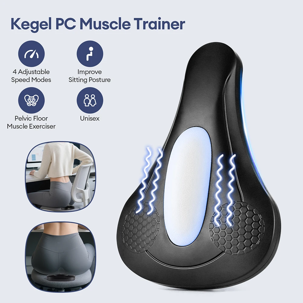 Electric PC Muscle Trainer Men and Women Sphincter Pelvic Floor Muscle Exerciser Multifunctional Adductor Massager for Home Gym