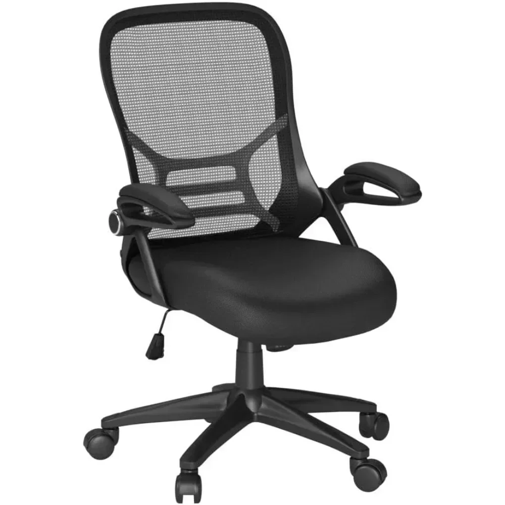 "ergonomic adjustable armrest mesh chair for comfortable long-term home office use"